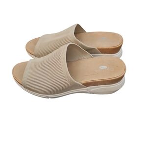 Dr. Scholl's sz 9.5 Halsie oyster gray tan sandals SH362